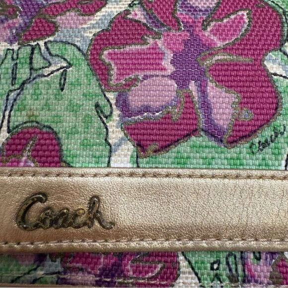 Vintage Coach Ashley Iris Floral Slim Envelope Wallet - Picture 1 of 11